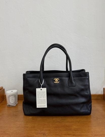 CHANEL EXECUTIVE TOTE BLACK GOLD HW
