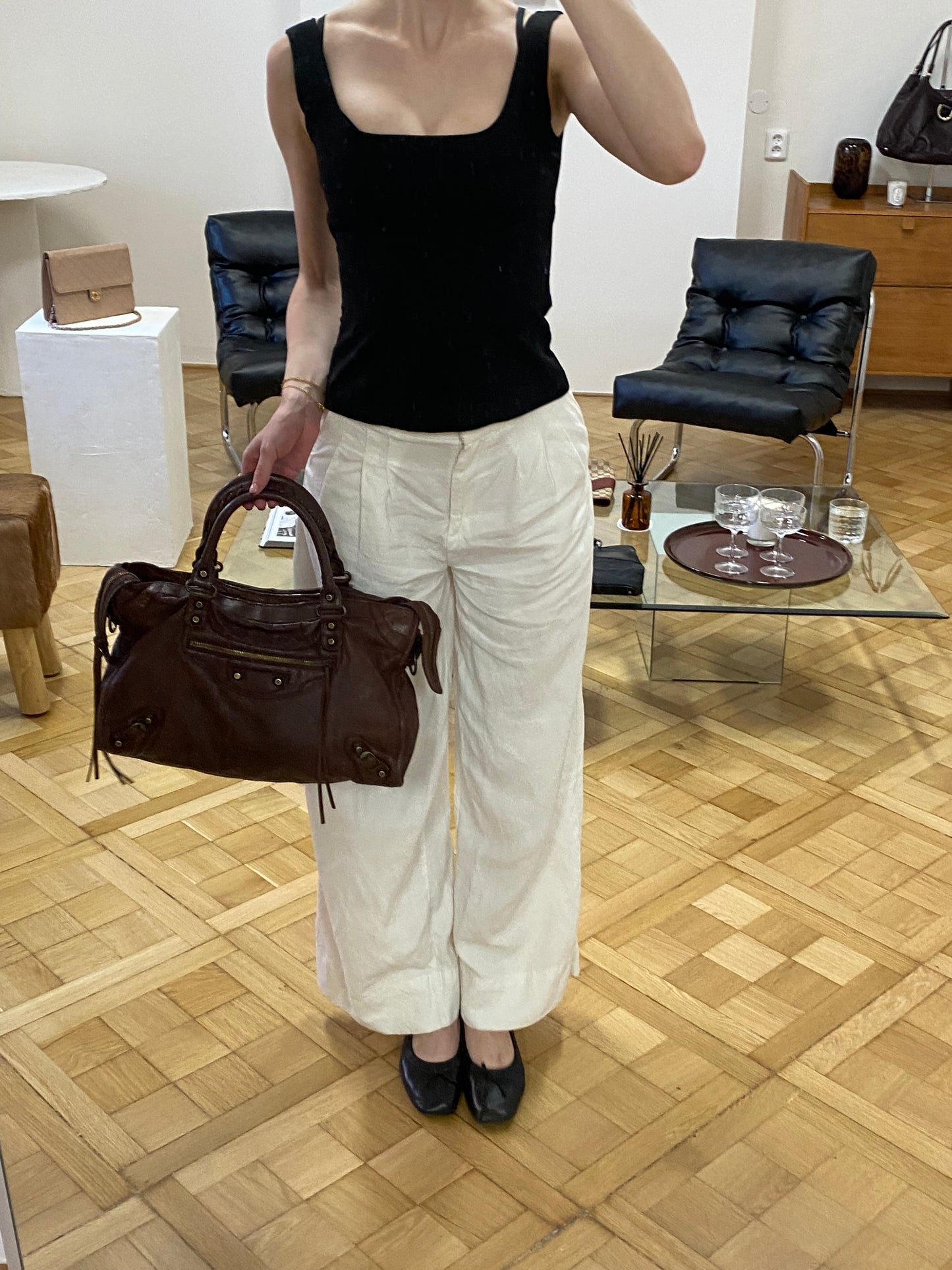 BALENCIAGA CITY BAG IN DARK BROWN