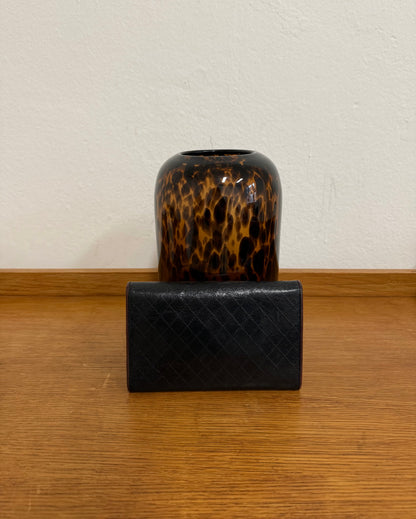 CHANEL WALLET GRAIN BURGUNDY BLACK