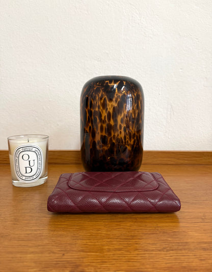 CHANEL CAVIAR LONG WALLET BURGUNDY