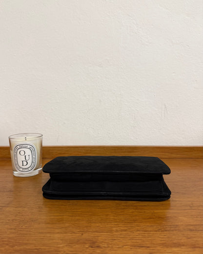 CHANEL SUEDE FULL FLAP BLACK