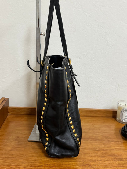 MIU MIU TOTE BAG GOLD HW STUDS