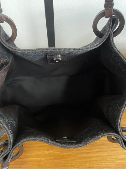 GUCCI GG MONOGRAM SHOULDER BAG & POUCH