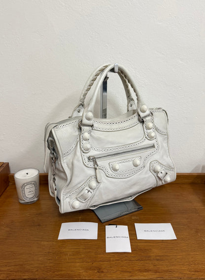 BALENCIAGA CITY BAG WHITE
