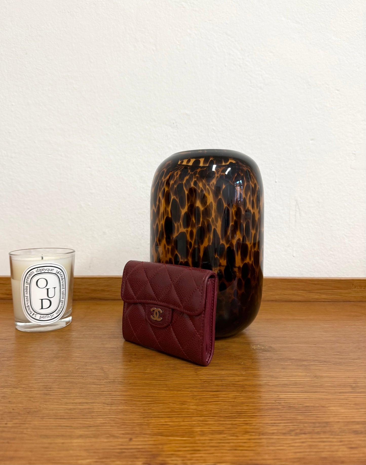 CHANEL CAVIAR MINI WALLET BURGUNDY