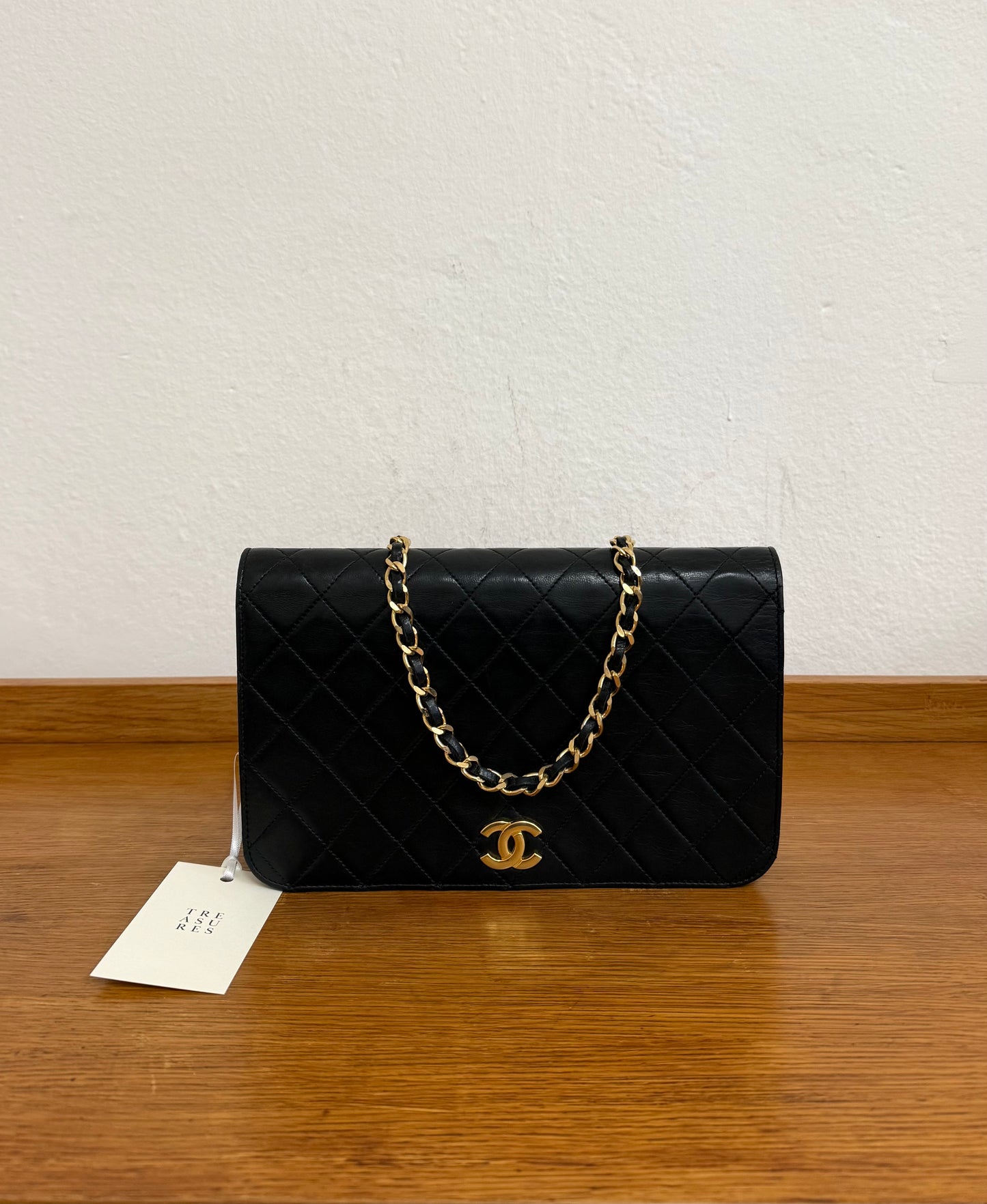 CHANEL FULL FLAP LAMBSKIN BLACK