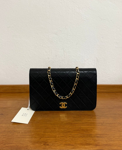 CHANEL FULL FLAP LAMBSKIN BLACK