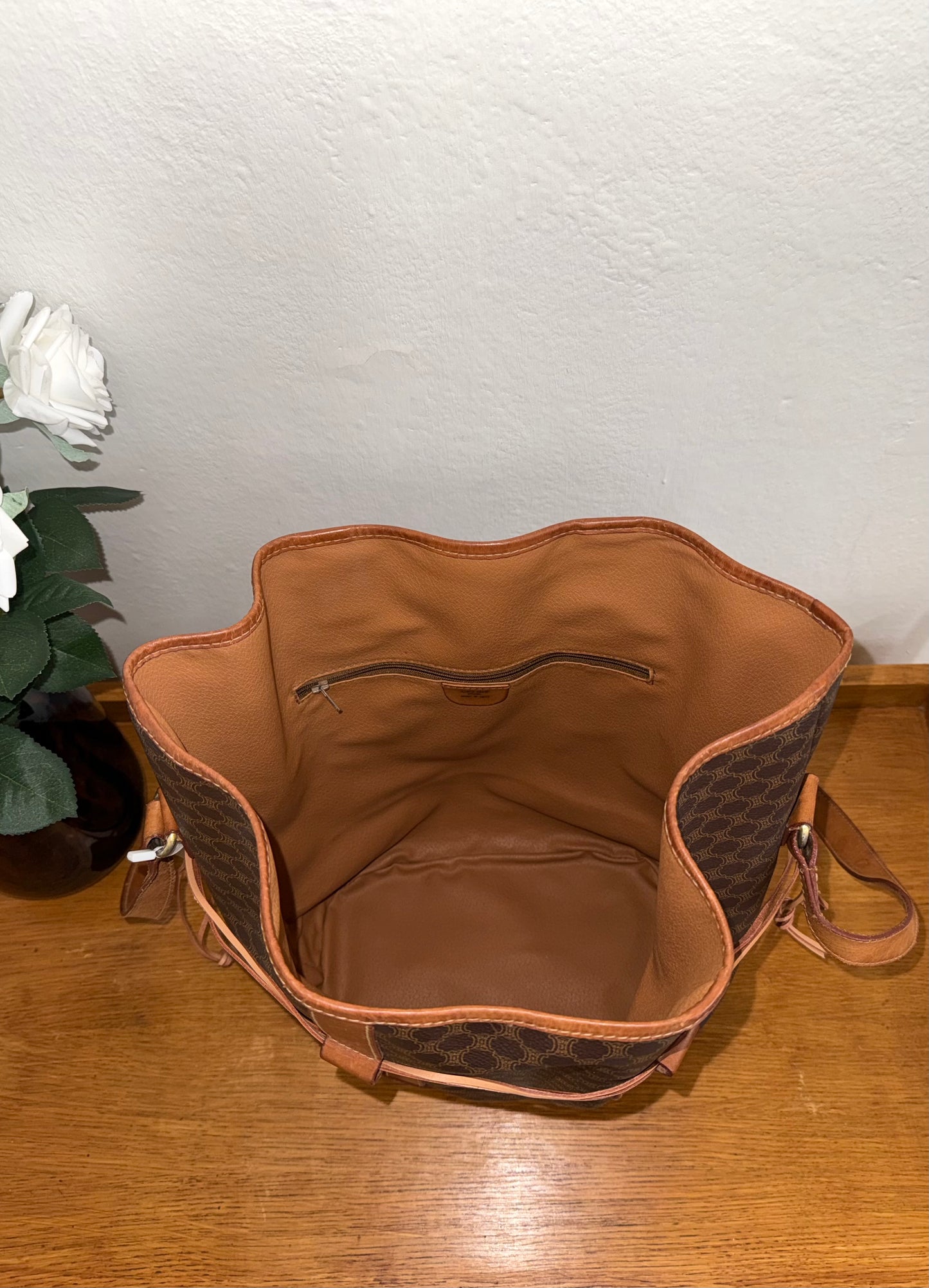 CELINE MACADAM BUCKET BAG