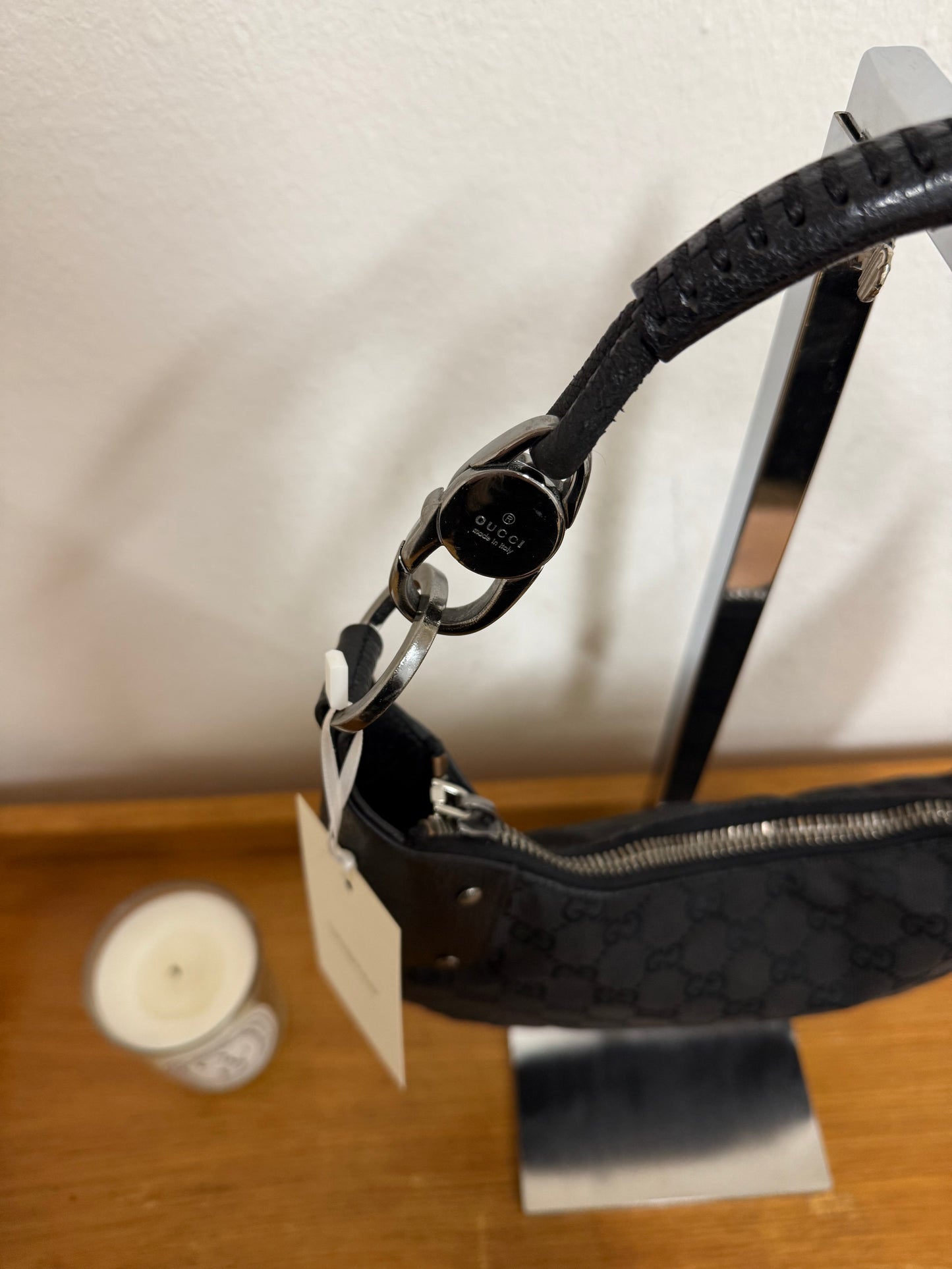 GUCCI GG MONOGRAM HALFMOON BLACK