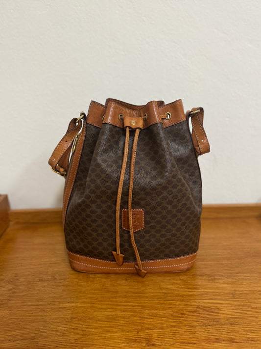 CELINE MACADAM BUCKET BAG