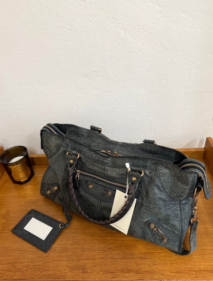 BALENCIAGA CITY BAG GREY-GREEN