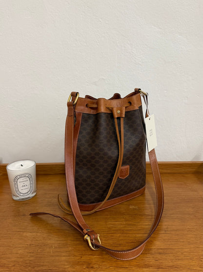 CELINE MACADAM BUCKET BAG