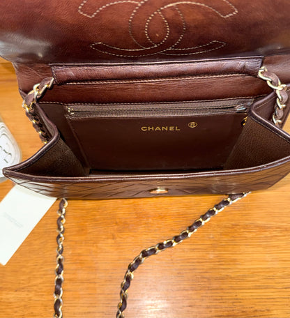 CHANEL CLASSIC SINGLE FLAP BAG BROWN