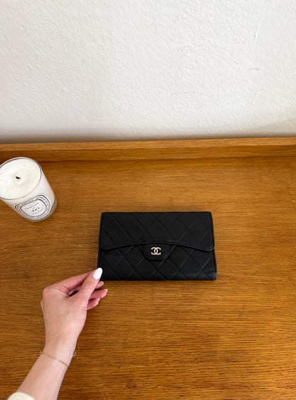 SERIES 12 CHANEL LONG WALLET LAMBSKIN BLACK