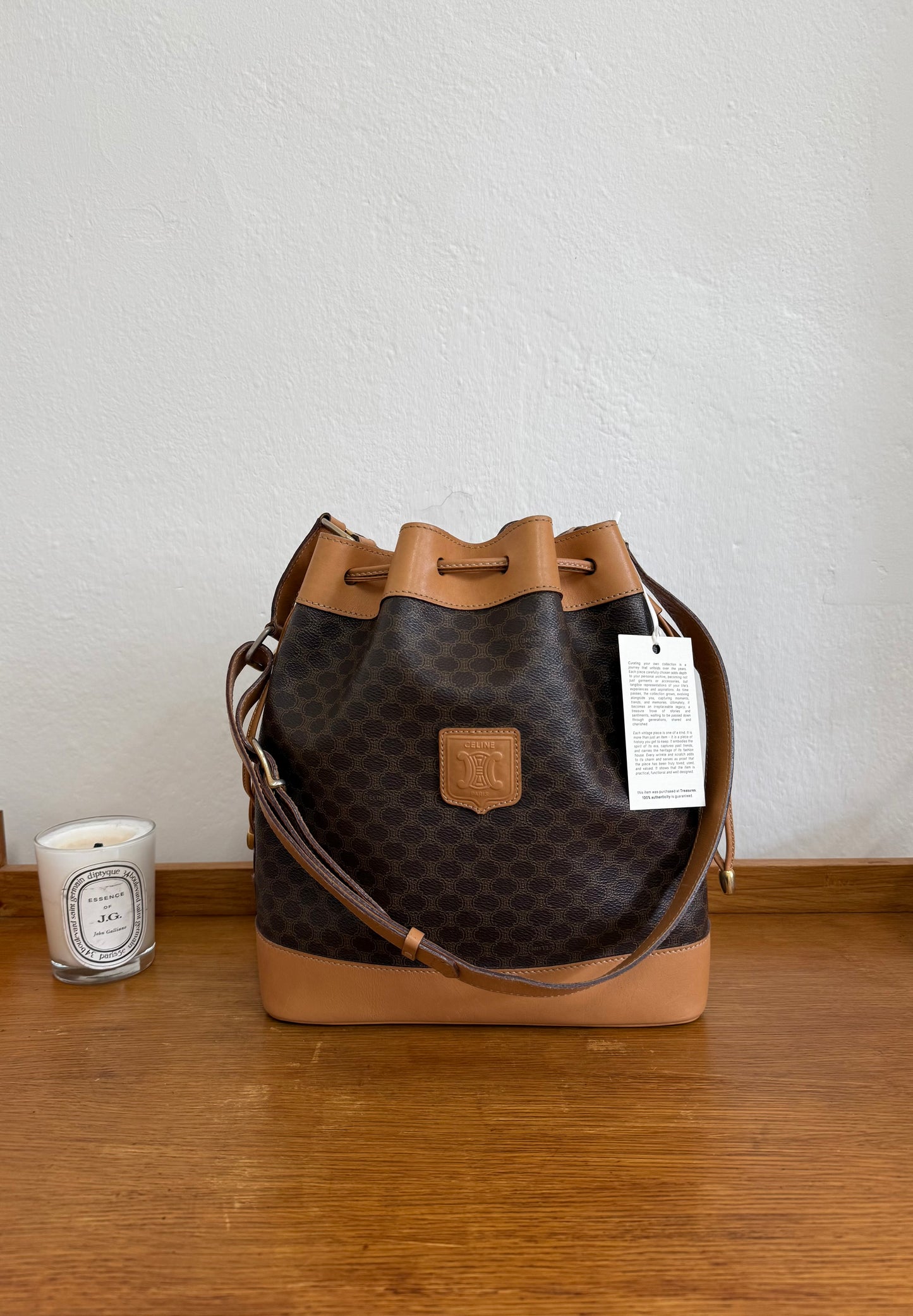 CELINE MACADAM BUCKET BAG & POUCH