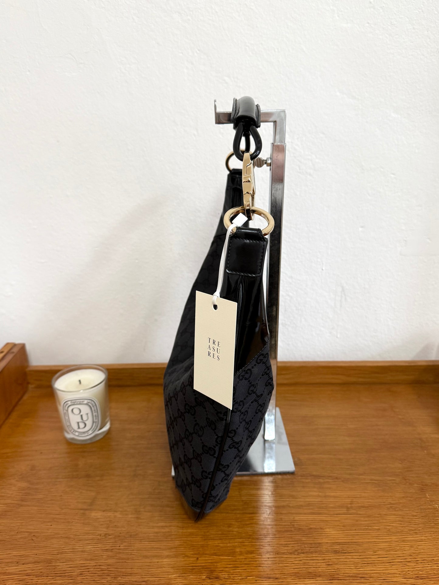 GUCCI HALF MOON HOBO BLACK BAG