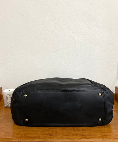 MIU MIU VITELLO LARGE SHOULDER BAG BLACK