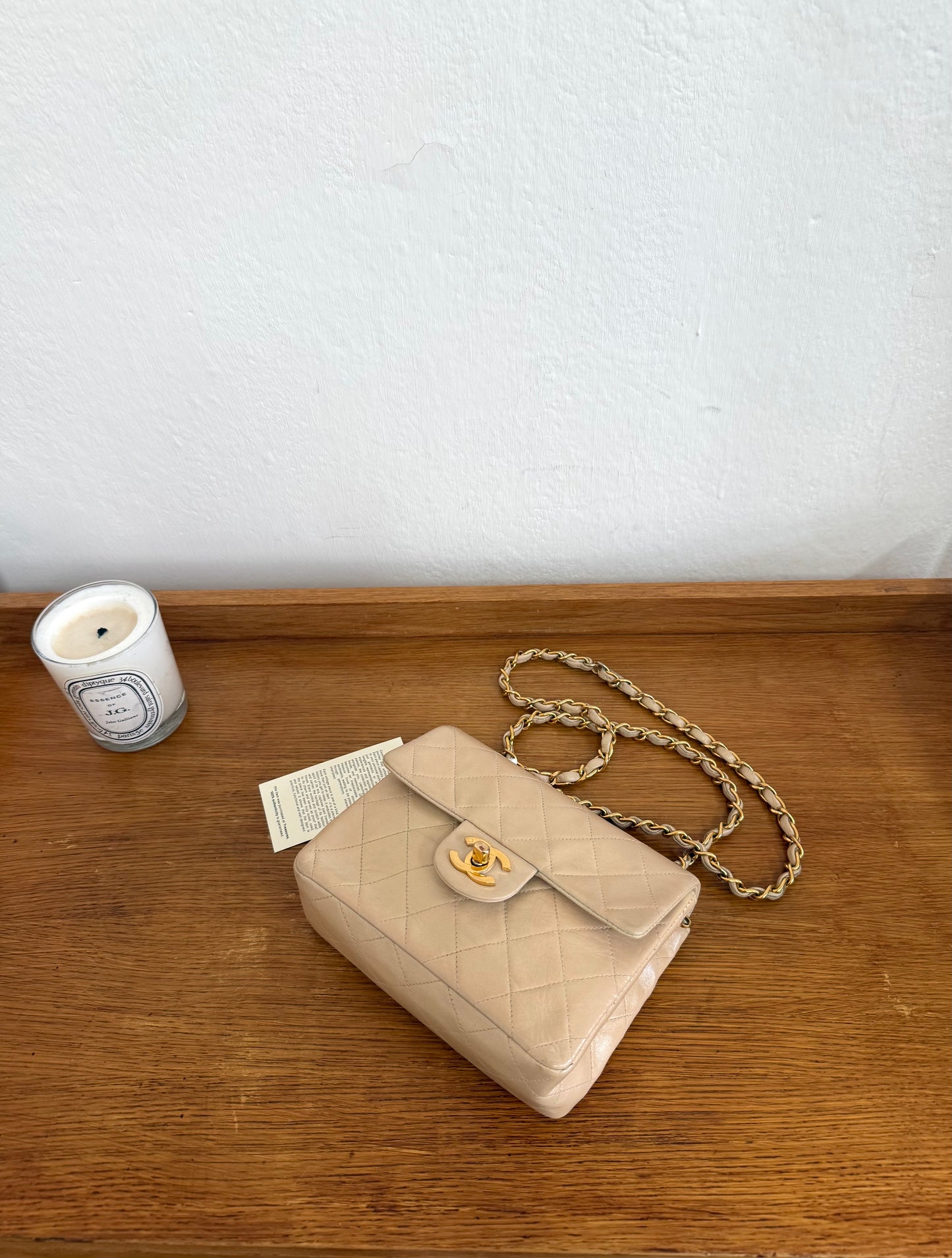 CHANEL CLASSIC SINGLE FLAP BAG TWIST LOCK 24K GOLD