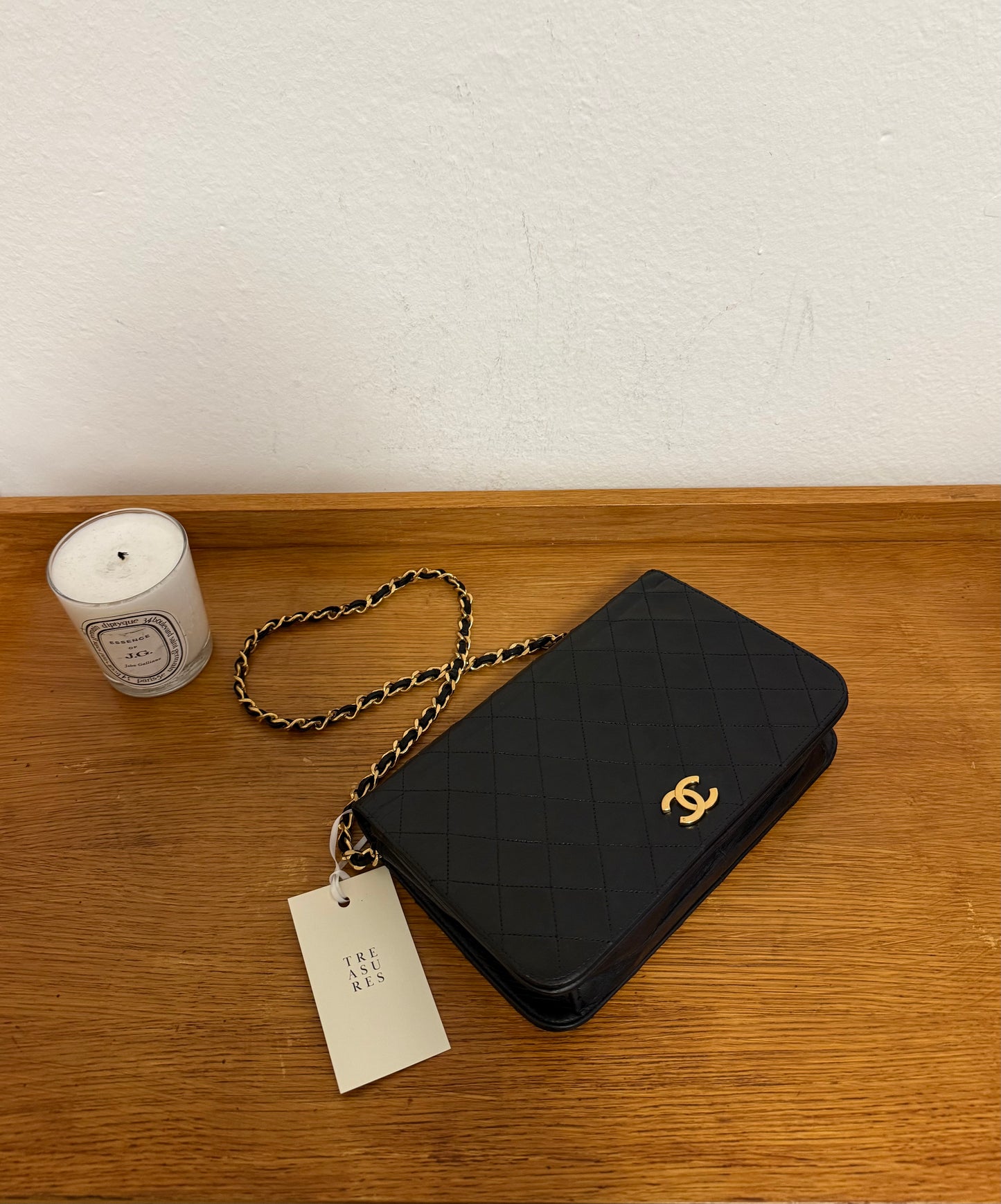 CHANEL FULL FLAP LAMBSKIN BLACK
