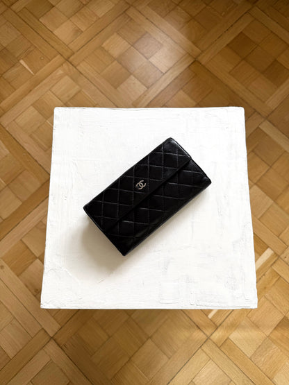 SERIES 14 CHANEL MATELASSE LONG WALLET BLACK