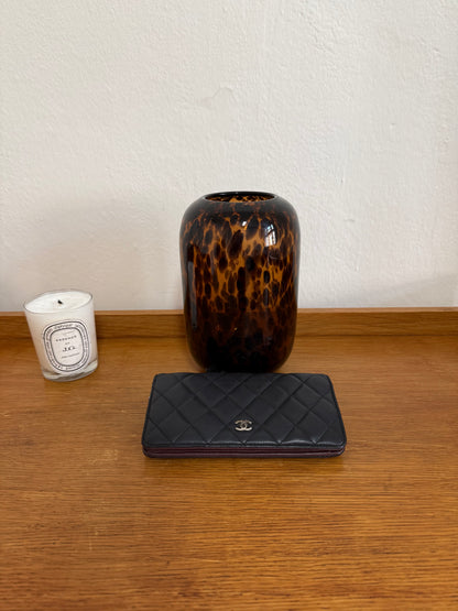 CHANEL CLASSIC LONG WALLET LAMBSKIN BLACK
