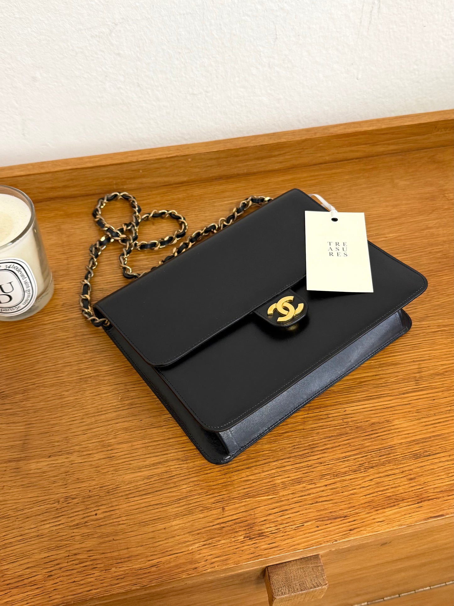 CHANEL BOX CALF FLAP BAG