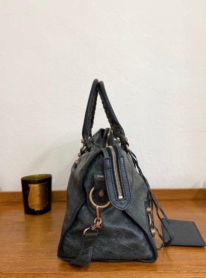 BALENCIAGA CITY BAG GREY-GREEN