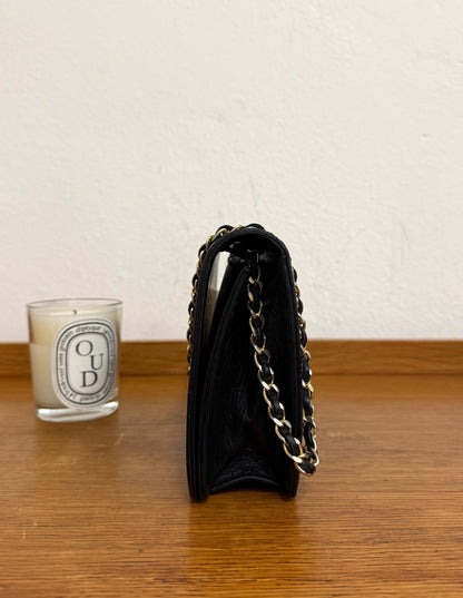 CHANEL FULL FLAP LAMBSKIN BLACK