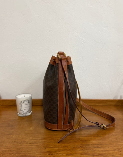 CELINE MACADAM BUCKET BAG