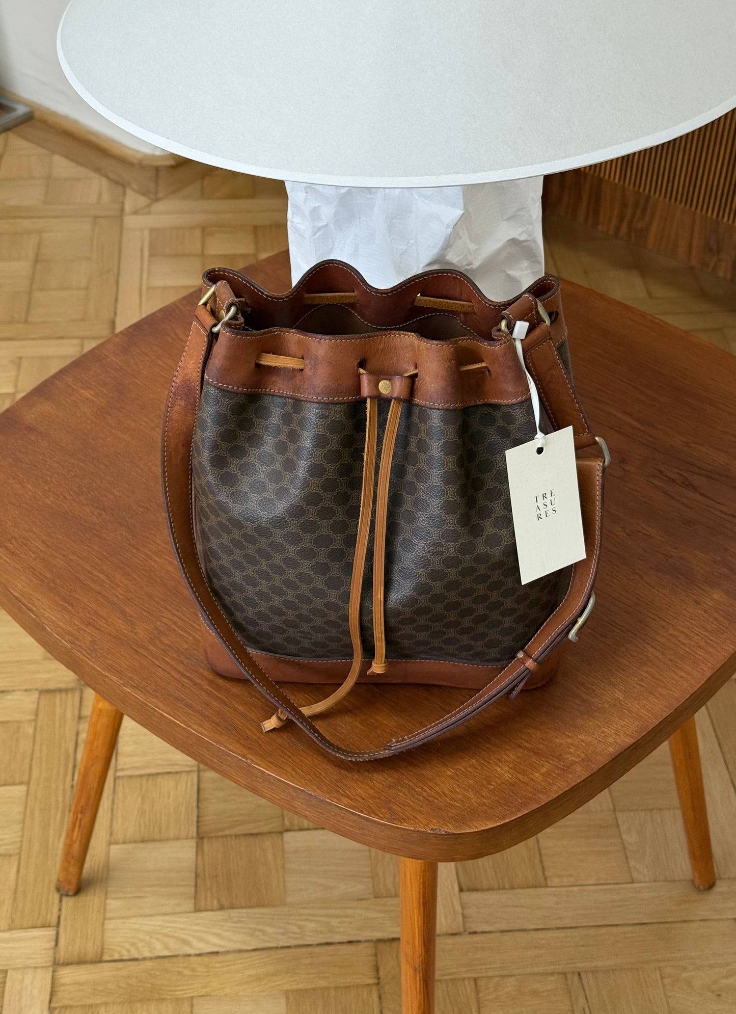 CELINE MACADAM BUCKET BAG & POUCH