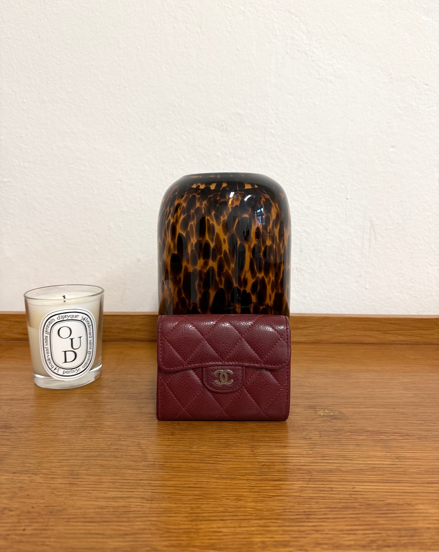 CHANEL CAVIAR MINI WALLET BURGUNDY