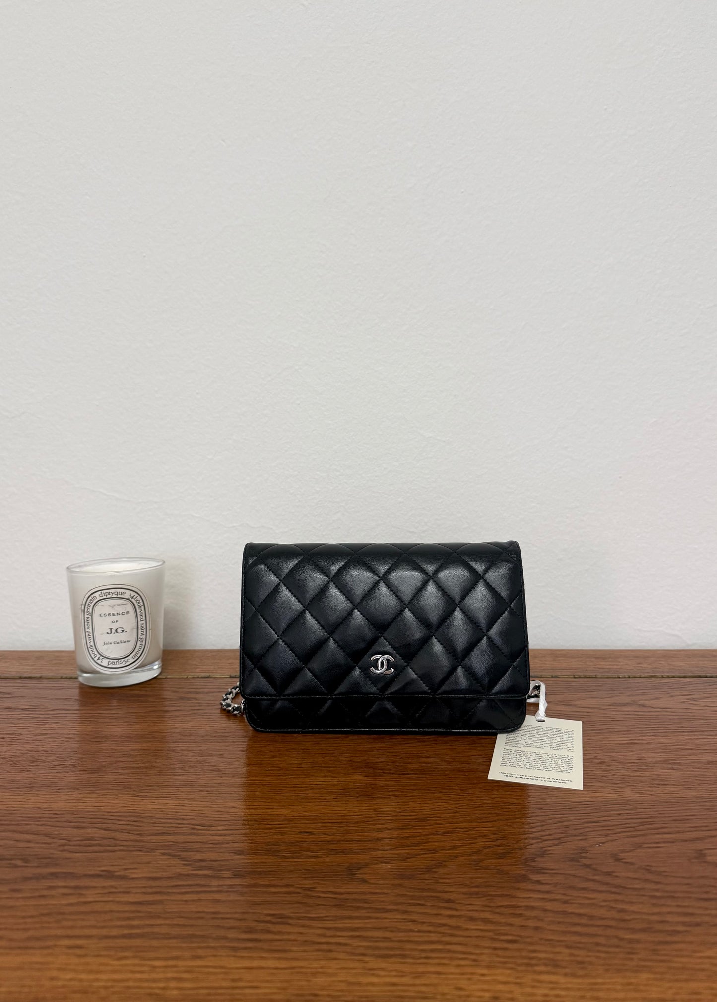 CHANEL WOC BLACK LAMBSKIN