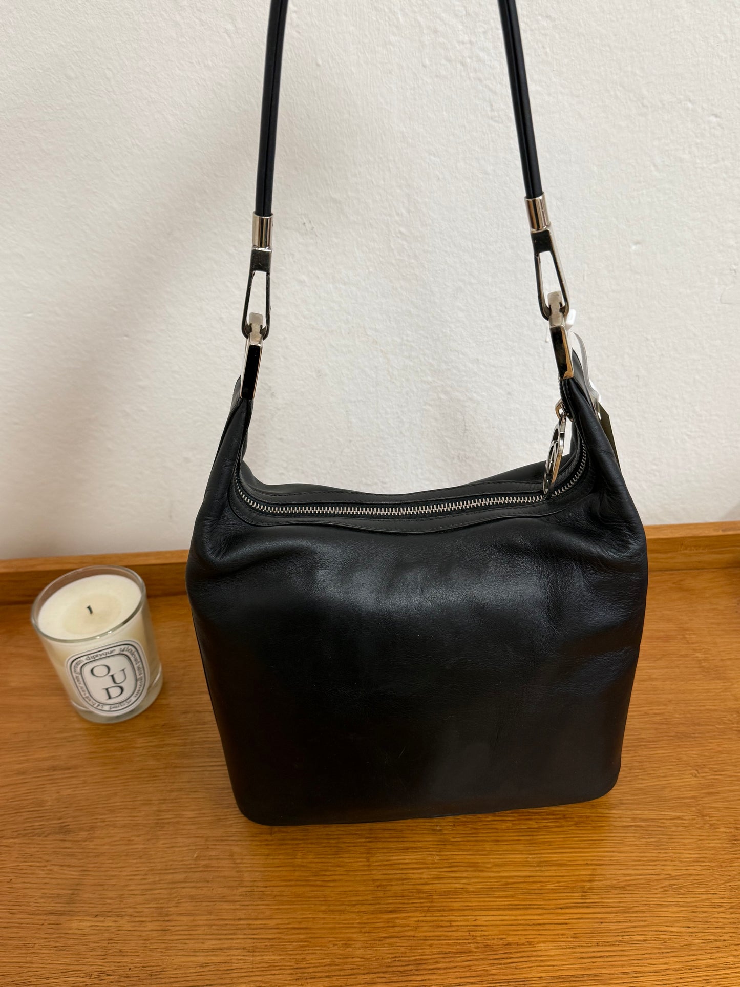 GUCCI LEATHER BLACK SHOULDER BAG BY TOM FORD