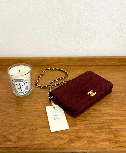 CHANEL SUEDE BORDEAUX WOC