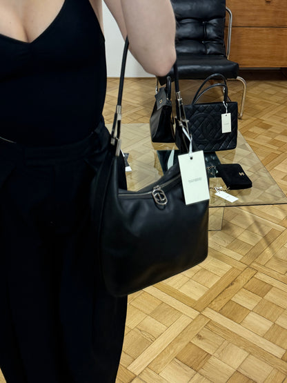 GUCCI LEATHER BLACK SHOULDER BAG BY TOM FORD