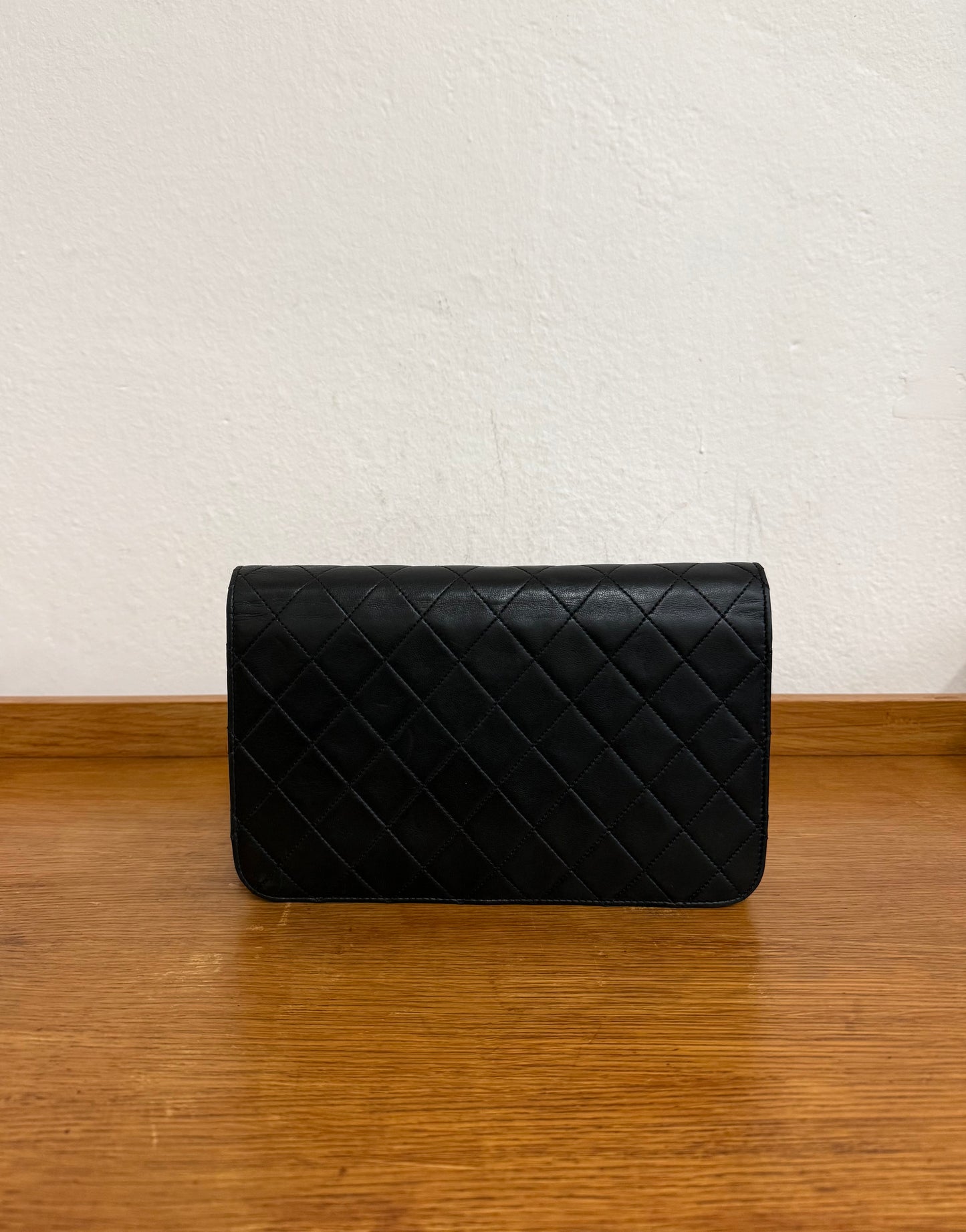 CHANEL FULL FLAP LAMBSKIN BLACK
