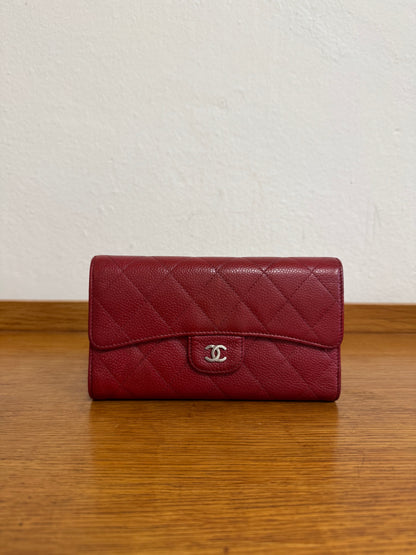 CHANEL CLASSIC WALLET CAVIAR RED