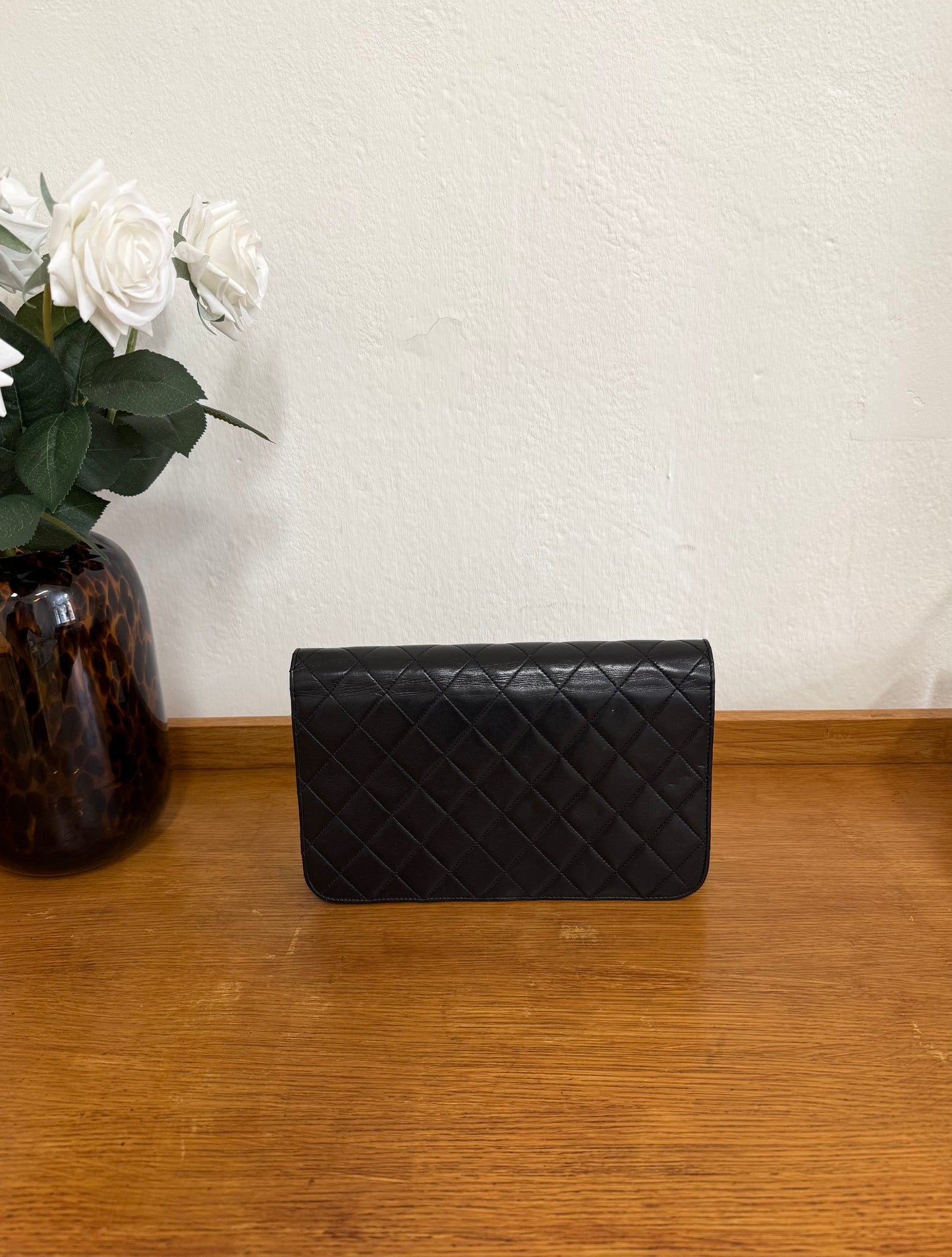 CHANEL FULL FLAP LAMBSKIN BLACK