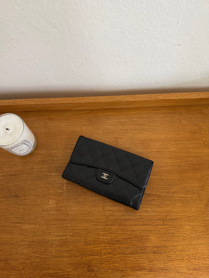 SERIES 11 CHANEL LONG WALLET LAMBSKIN BLACK
