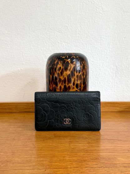 CHANEL CAMELLIA WALLET BLACK SERIES 11