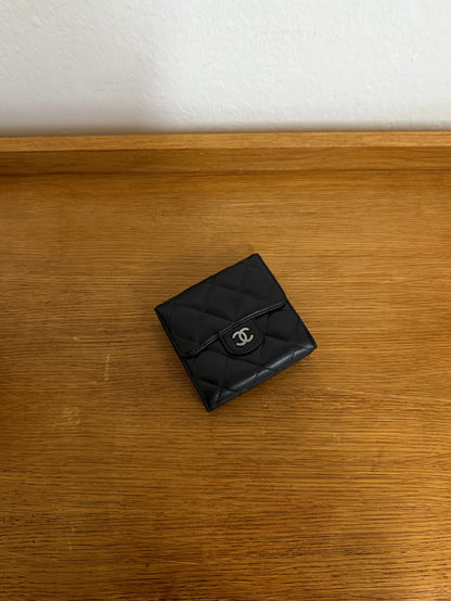 CHANEL MINI WALLET LAMBSKIN BLACK SERIES 10