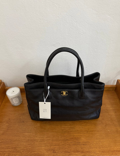 CHANEL EXECUTIVE TOTE BLACK GOLD HW