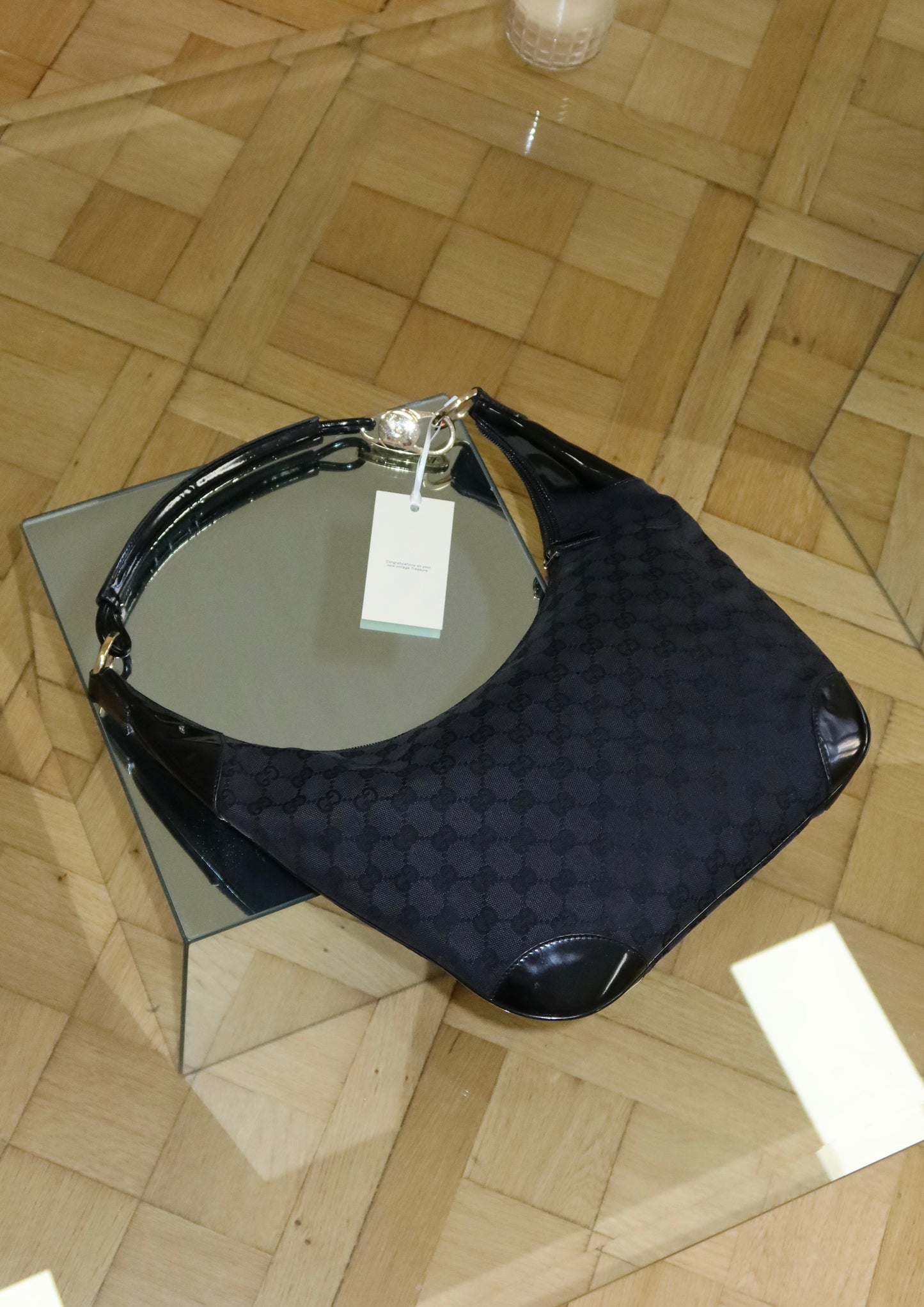 GUCCI HALF MOON HOBO BLACK BAG