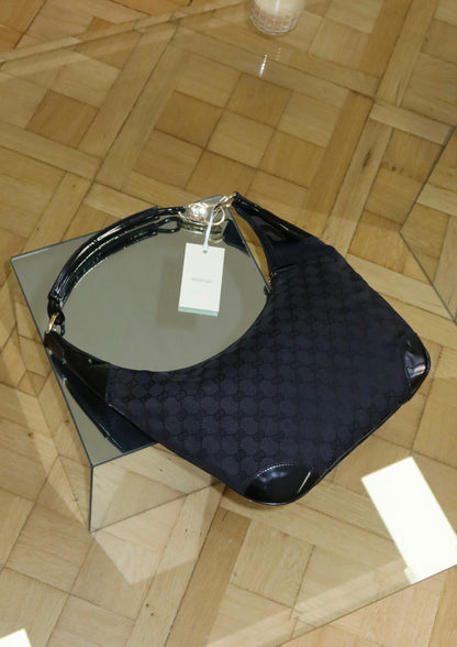 GUCCI HALF MOON HOBO BLACK BAG