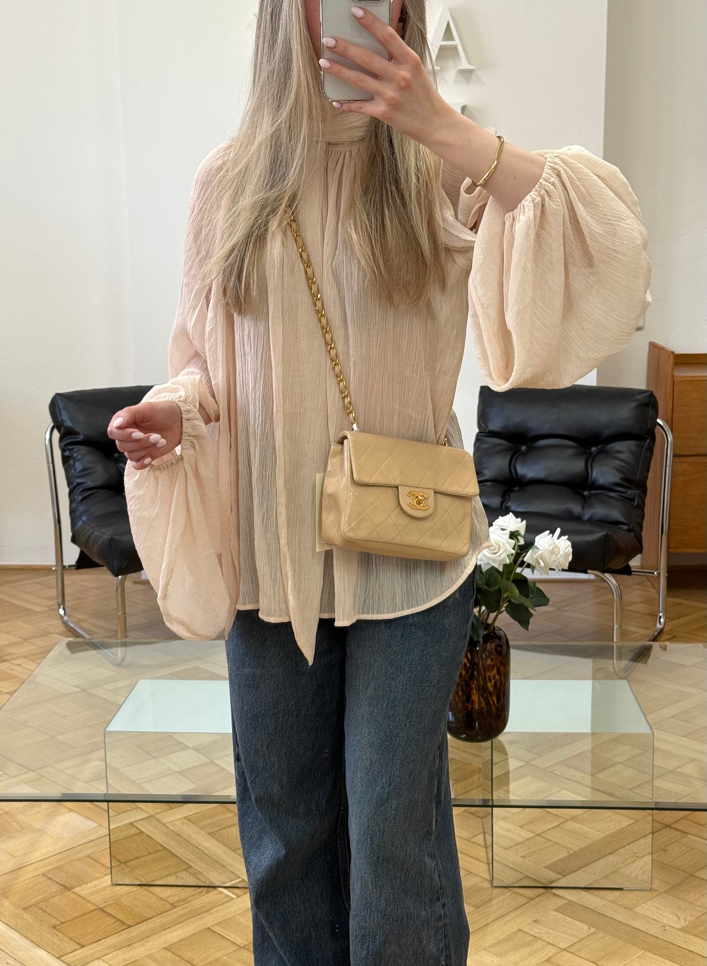 CHANEL CLASSIC SINGLE FLAP BAG TWIST LOCK 24K GOLD