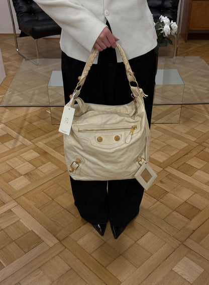 BALENCIAGA DAY “HOBO CITY” BAG BUTTER YELLOW