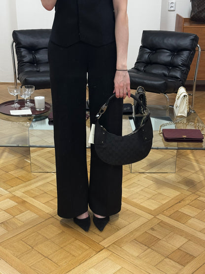 GUCCI GG MONOGRAM HALFMOON BLACK