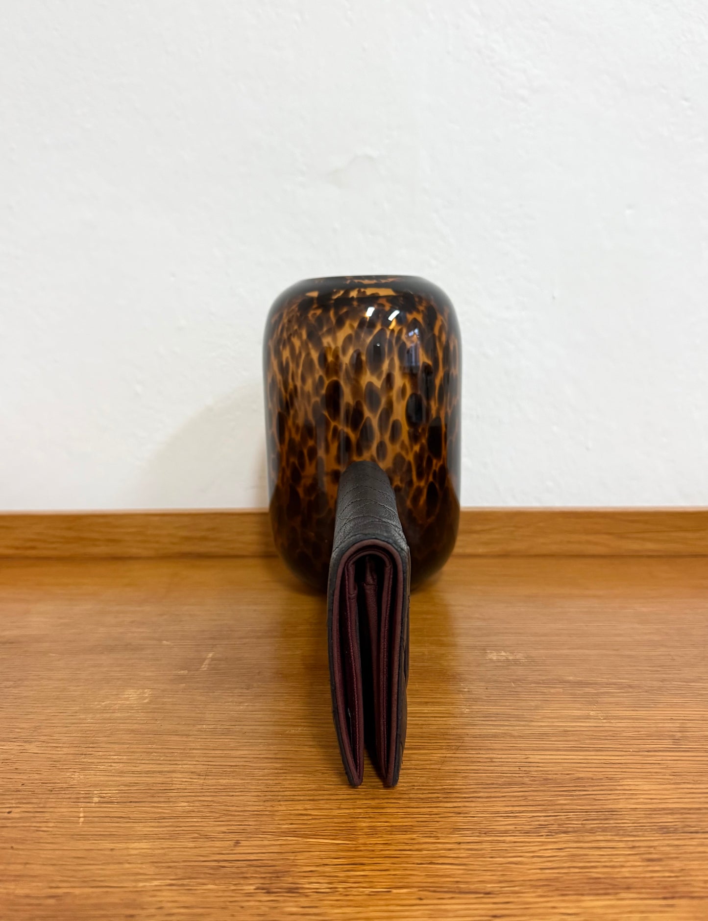 CHANEL CLASSIC LONG WALLET LAMBSKIN BLACK SERIES 14