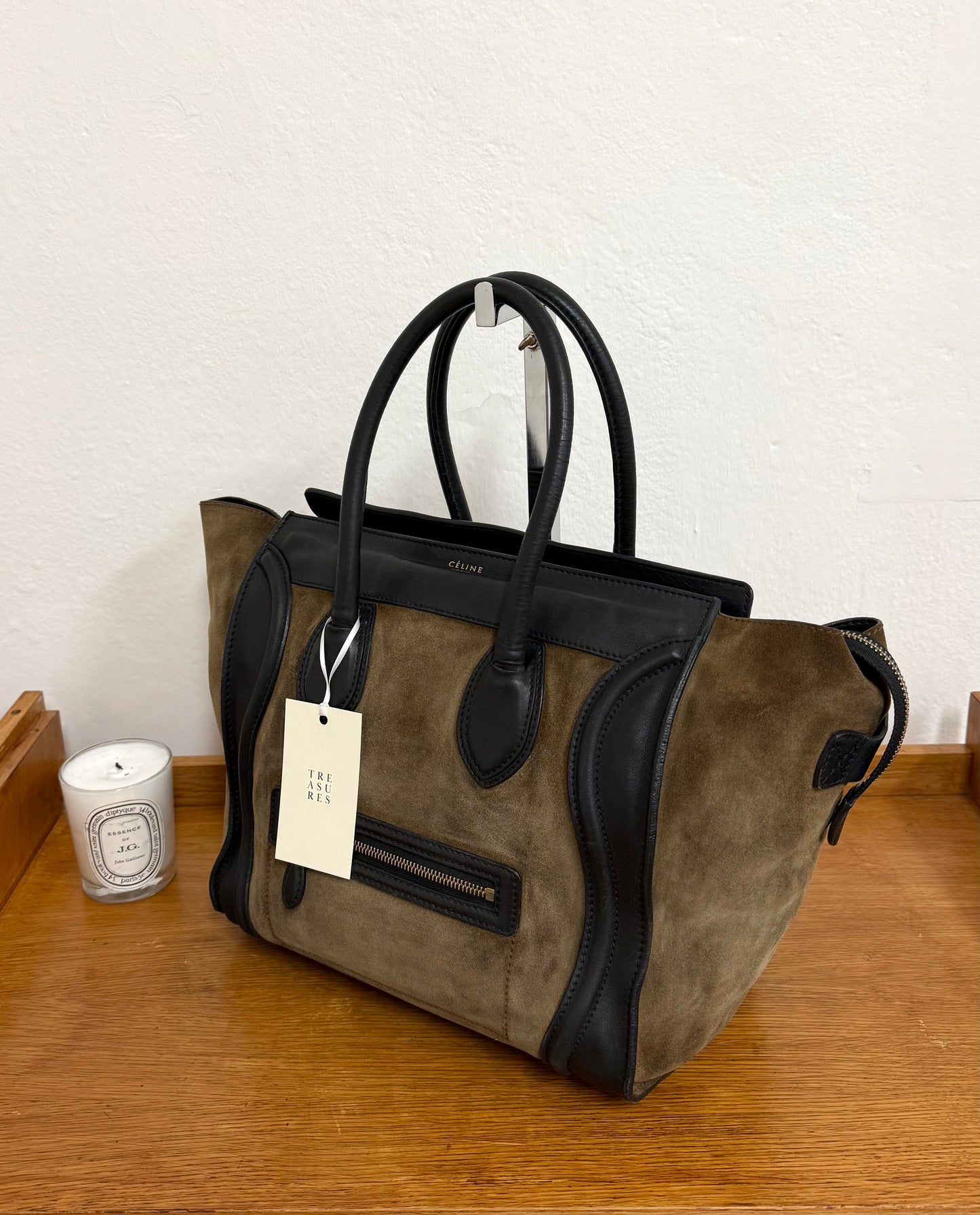 CELINE LUGGAGE BY PHOEBE PHILO SUEDE BAG