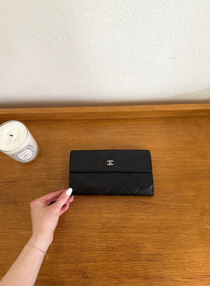 SERIES 14 CHANEL MATELASSE LONG WALLET BLACK